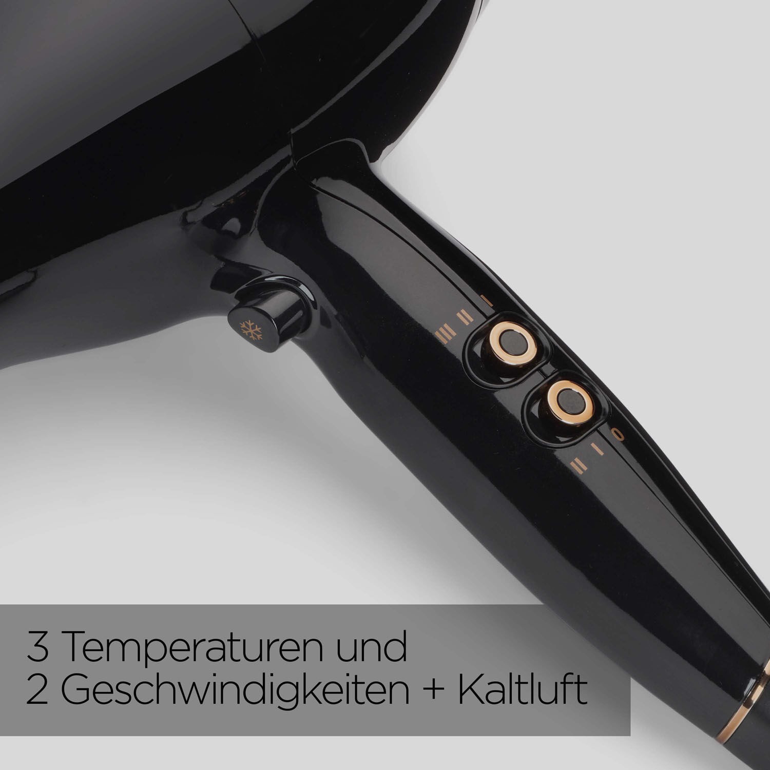 3 Temperaturen und 2 Geschwindigkeiten + Kaltluft